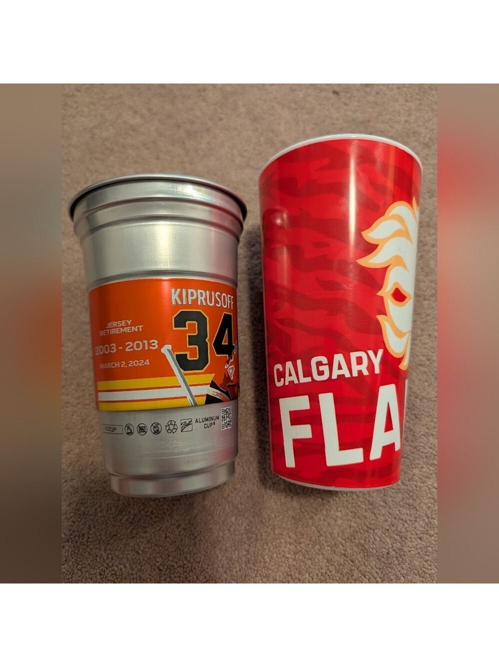 🩵‎ 4/$20 Calgary Flames Commemorative Cups